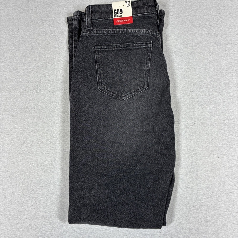 GUESS Women's Jeans G09 Bootcut Mid Rise Stretch Denim Black Size‎ 27x32